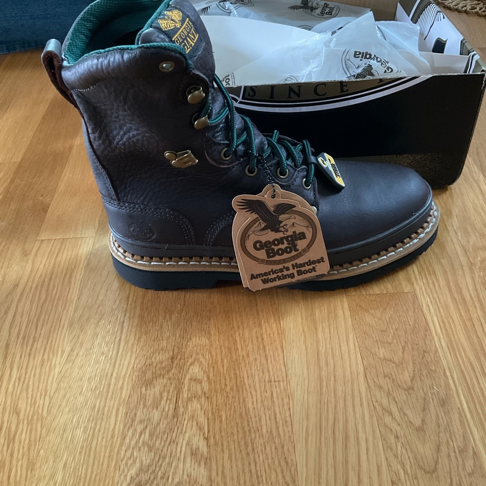 Steel Toe Leather Work Boot - Picture 6 of 8